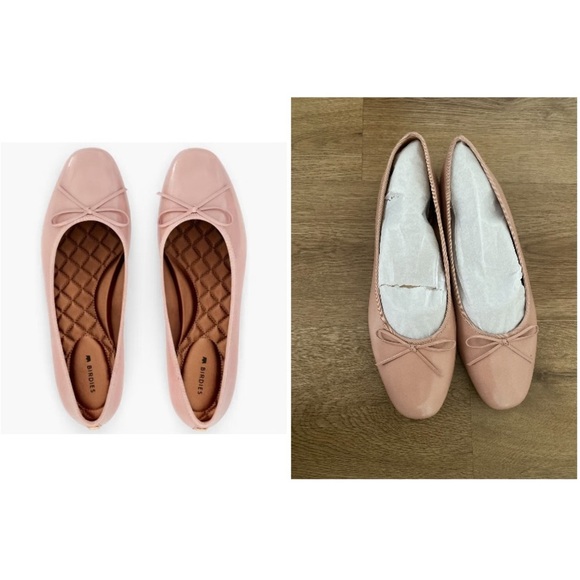 NWOT Birdies The Songbird Blush Pink Patent Leather Ballet flats - Picture 1 of 9